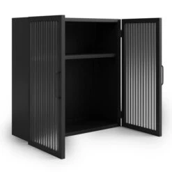 Dunelm Stannis Reeded Glass Double Door Wall Cabinet -Home Furniture 30765709 alt04