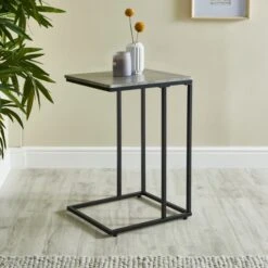 Dunelm Charlie Concrete Effect C-Shaped Side Table 8 Dunelm Charlie Concrete Effect C-Shaped Side Table -Home Furniture 30765713 alt02