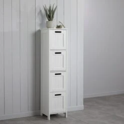 Dunelm Rimini White 4 Drawer Unit