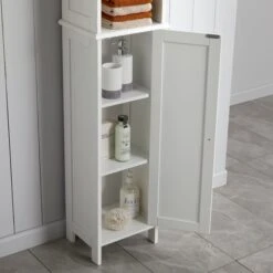 Dunelm Rimini White Tall Cabinet 9 Dunelm Rimini White Tall Cabinet -Home Furniture 30765735 alt03