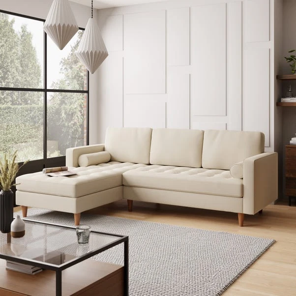 Dunelm Zoe Luna Fabric Left Hand Corner Sofa 1 Dunelm Zoe Luna Fabric Left Hand Corner Sofa