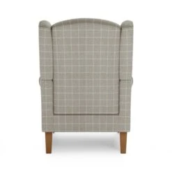 Dunelm Oswald Window Pane Check Wingback Armchair -Home Furniture 30766634 alt05