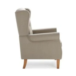 Dunelm Oswald Button Back Faux Wool Wingback Armchair -Home Furniture 30766640 alt04