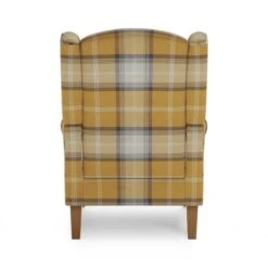 Dunelm Oswald Check Wingback Armchair -Home Furniture 30766644 alt05