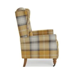 Dunelm Oswald Grande Check Wingback Armchair 10 Dunelm Oswald Grande Check Wingback Armchair -Home Furniture 30766655 alt04