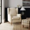 Dunelm Oswald Sandstone Sherpa Wingback Armchair