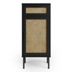 Dunelm Winslow Medium Cabinet Black Rattan -Home Furniture 30766710 alt02