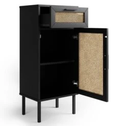 Dunelm Winslow Medium Cabinet Black Rattan -Home Furniture 30766710 alt04