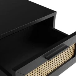 Dunelm Winslow Medium Cabinet Black Rattan -Home Furniture 30766710 alt05