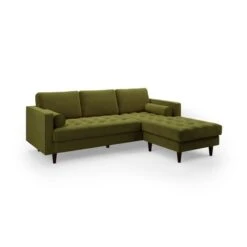 Dunelm Zoe Velvet Right Hand Corner Sofa -Home Furniture 30767175 alt02