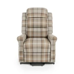 Dunelm Edith Check Rise And Recline Chair -Home Furniture 30767903 alt04
