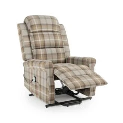 Dunelm Edith Check Rise And Recline Chair -Home Furniture 30767903 alt05
