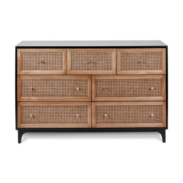 Dunelm Franco 7 Drawer Chest, Black 2 Dunelm Franco 7 Drawer Chest, Black - Image 2