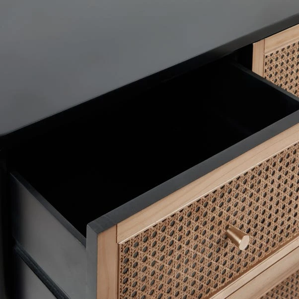 Dunelm Franco 7 Drawer Chest, Black 4 Dunelm Franco 7 Drawer Chest, Black - Image 4