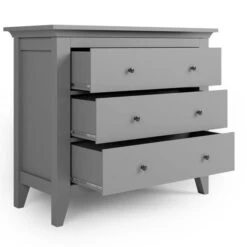 Dunelm Lynton 3 Drawer Chest, Grey -Home Furniture 30768452 alt04