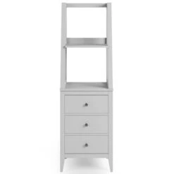 Dunelm Lynton 3 Drawer Ladder Bedside Table, Grey 8 Dunelm Lynton 3 Drawer Ladder Bedside Table, Grey -Home Furniture 30768459 alt02
