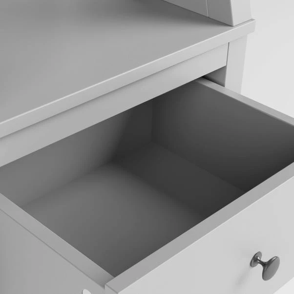 Dunelm Lynton 3 Drawer Ladder Bedside Table, Grey 6 Dunelm Lynton 3 Drawer Ladder Bedside Table, Grey - Image 6