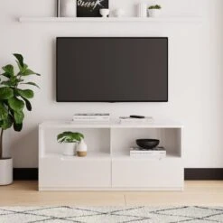 Dunelm Larson TV Unit White