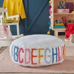 Dunelm Kid's Tufted Alphabet Pouffe