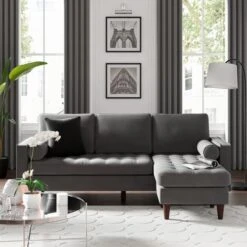 Dunelm Alfie Velvet Corner Chaise