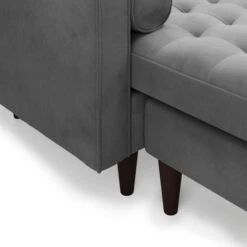 Dunelm Alfie Velvet Corner Chaise -Home Furniture 30768604 alt05