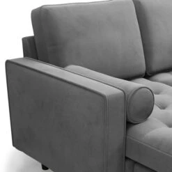 Dunelm Alfie Velvet Corner Chaise -Home Furniture 30768604 alt06