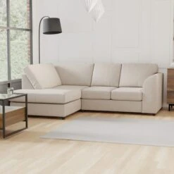 Dunelm Blake Soft Texture Fabric 3 Seater Corner Sofa