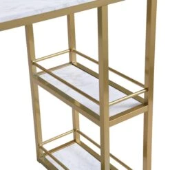 Dunelm Kendall Bar Table White Faux Marble -Home Furniture 30769219 alt05