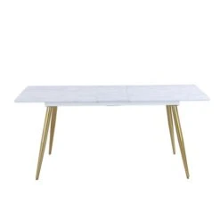 Dunelm Kendall Marble Effect Extending Dining Table -Home Furniture 30769221 alt02
