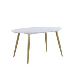 Dunelm Kendall Marble Effect Oval Dining Table -Home Furniture 30769223 alt02