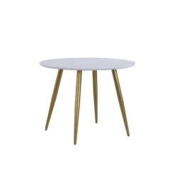 Dunelm Kendall Faux Marble Round Dining Table -Home Furniture 30769227 alt02