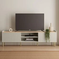 Dunelm Georgi Extra Wide TV Unit Natural