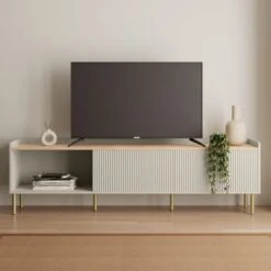 Dunelm Georgi Extra Wide TV Unit Natural -Home Furniture 30769273 alt02