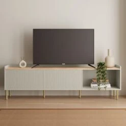Dunelm Georgi Extra Wide TV Unit Natural -Home Furniture 30769273 alt03