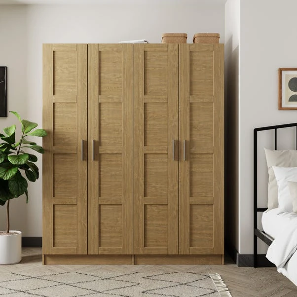 Dunelm Toby 4 Door Wardrobe 1 Dunelm Toby 4 Door Wardrobe