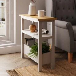 Dunelm Bromley Sofa Side Table Grey