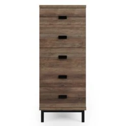 Dunelm Fulton Tall 5 Drawer Chest, Pine Effect -Home Furniture 30773096 alt02