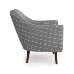 Dunelm Eddie Window Pane Check Tub Armchair -Home Furniture 30774780 alt03