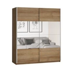 Dunelm Lincoln 180cm Sliding Double Wardrobe -Home Furniture 30775849 alt02