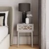 Dunelm Delphi 1 Drawer Bedside Table, Mirrored