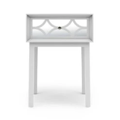 Dunelm Delphi 1 Drawer Bedside Table, Mirrored -Home Furniture 30775913 alt02