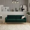 Dunelm Jacob Velvet Sofabed Bottle Green