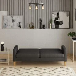 Dunelm Jacob Cord Sofabed Charcoal -Home Furniture 30776266 alt02