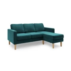 Dunelm Jacob Velvet Small Corner Chaise Sofa -Home Furniture 30776336 alt02