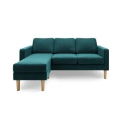 Dunelm Jacob Velvet Small Corner Chaise Sofa -Home Furniture 30776336 alt03