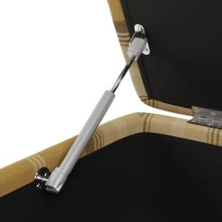 Dunelm Oswald Check Storage Footstool Tapered Leg -Home Furniture 30779049 alt05