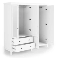 Dunelm Lynton 4 Door Wardrobe White -Home Furniture 30780266 alt04