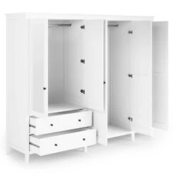 Dunelm Lynton 5 Door Wardrobe White -Home Furniture 30780267 alt04