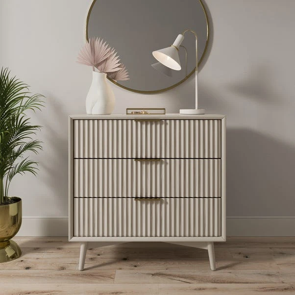 Dunelm Neena 3 Drawer Chest, White Wash Acacia Wood 1 Dunelm Neena 3 Drawer Chest, White Wash Acacia Wood