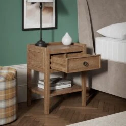 Dunelm Portland 1 Drawer Bedside -Home Furniture 30781893 alt02